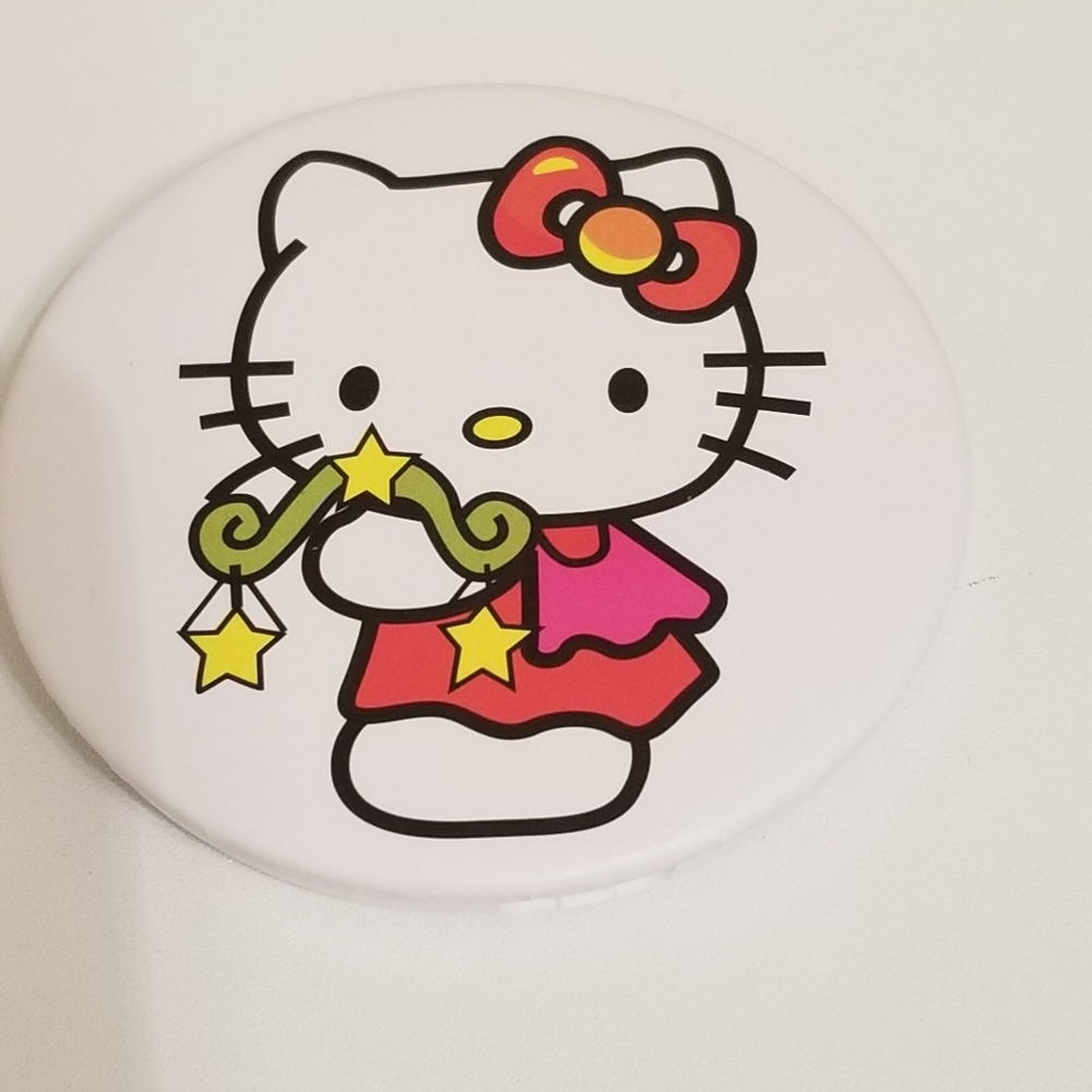 Hello Kitty White Compact Mirror New - Picture 2 of 5